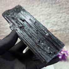 Load image into Gallery viewer, Raw Black Tourmaline Display with Base Stand (Brazil) – 巴西天然黑碧玺原石底座摆件