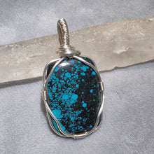 Load image into Gallery viewer, Natural Turquoise In-House Wire Wrapped Pendant – Protection, Balance & Timeless Craft