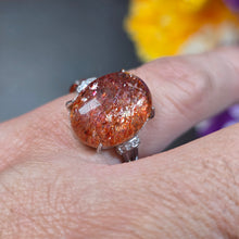 Load image into Gallery viewer, Strawberry Sunstone Ring (Adjustable) – 草莓太阳石可调节戒指