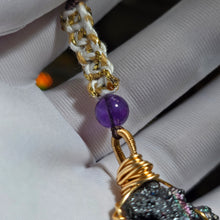 Load image into Gallery viewer, Iridescent Goethite (Leklai) Wire Wrapped Bag Charm – 彩虹针铁矿绕线包包吊饰
