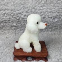 Load image into Gallery viewer, Afghanistan White Jade Poodle Carving Display (Hand-Carved)