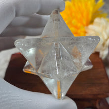 Load image into Gallery viewer, Clear Quartz Merkaba Display – 白水晶梅尔卡巴摆件