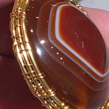 Load image into Gallery viewer, Tibetan Red Eye Agate In-House Wire-Wrapped Pendant – Protection & Grounding URL Handle