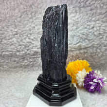 Load image into Gallery viewer, Raw Black Tourmaline Display with Base Stand (Brazil) – 巴西天然黑碧玺原石底座摆件