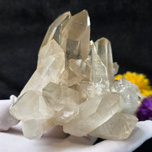 Load image into Gallery viewer, Clear Quartz Cluster Display (Green Ridge, Washington, USA) – 美国华盛顿州 Green Ridge 天然透明水晶簇矿物摆件