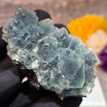Load image into Gallery viewer, Blue-Green Fluorite with Sphalerite, Arsenopyrite & Quartz (Inner Mongolia) – 内蒙古天然蓝绿色萤石闪锌矿毒砂石英共生矿物标本