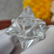 Load image into Gallery viewer, Clear Quartz Merkaba Display – 白水晶梅尔卡巴摆件