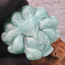 Load image into Gallery viewer, Amazonite Nine-Tailed Fox Pendant (九尾狐) — Charm, Wisdom & Emotional Harmony