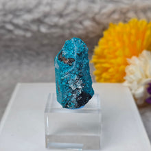 Load image into Gallery viewer, Blue Chrysocolla on Quartz Display (Peru) – 秘鲁蓝硅孔雀石共生石英摆件