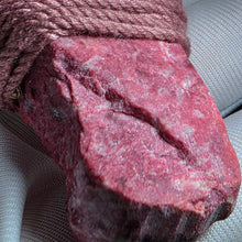 Load image into Gallery viewer, Raw Thulite String Wrapped Pendant – Natural Thulite Crystal