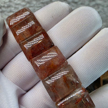 Load image into Gallery viewer, Red Limonite in Quartz Flat Bracelet – Grounding Strength & Vitality