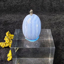 Load image into Gallery viewer, Blue Lace Agate Pendant – 蓝纹玛瑙吊坠