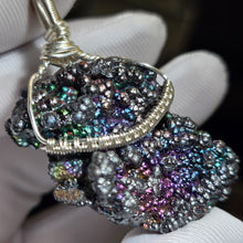 Load image into Gallery viewer, Iridescent Goethite Wire Wrapped Pendant – 彩虹针铁矿绕线吊坠