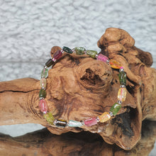 Load image into Gallery viewer, Natural Multi-Colour Tourmaline Bracelet (Free Form)