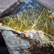 Load image into Gallery viewer, Golden Rutiles in Quartz Display – Manifestation & Abundance Energy