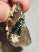 Load image into Gallery viewer, Green Tourmaline with Smoky Citrine