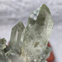 Load image into Gallery viewer, Green Phantom Quartz Cluster (Pakistan) – Growth, Prosperity & Earth Energy