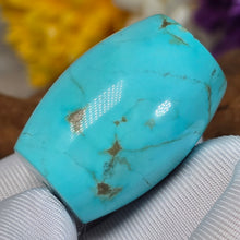 Load image into Gallery viewer, Turquoise Barrel Shaped Bead (Hubei) – 湖北绿松石桶珠路路通