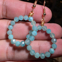 Load image into Gallery viewer, Faceted Amazonite In-House Customised Earrings – Calm Communication & Balanced Energy