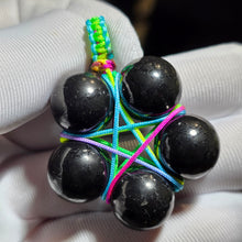 Load image into Gallery viewer, Shungite Pentagram Pendant (Hand-Wrapped Protection Talisman) – 次石墨五芒星手工绕线护身吊坠