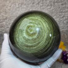 Load image into Gallery viewer, Golden Sheen Obsidian Sphere – 金曜石球