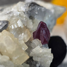 Load image into Gallery viewer, Raw Cinnabar with Dolomite Specimen – 天然朱砂共生白云石矿标