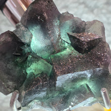 Load image into Gallery viewer, Colour-Changing Fluorite with Pyrite (Nigeria) – 尼日利亚变色萤石共生黄铁矿