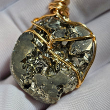 Load image into Gallery viewer, Pyrite Wire Wrapped Pendant – 黄铁矿绕线吊坠