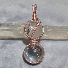 Load image into Gallery viewer, Double Clear Azeztulite wire wrapped pendant