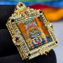 Load image into Gallery viewer, Hand-Drawn Tibetan Zashi Lhamo Pendant (Orange) – 手绘藏传橙色扎基拉姆吊坠