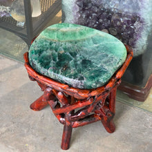 Load image into Gallery viewer, Fluorite Stool – Mental Clarity & Luxury Crystal Furniture