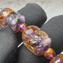 Load image into Gallery viewer, ✨ Premium Cacoxenite Pixiu Bracelet — Darker Purple (11+mm) — Wealth • Progress • High Vibration ✨