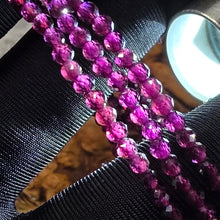 Load image into Gallery viewer, Rhodolite Garnet Faceted 3-Round Bracelet – Passion & Refined Strength
