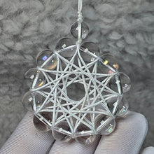 Load image into Gallery viewer, Dream Protection Crystal Grid Charm (Handwoven Sacred Geometry) – 梦境守护水晶能量网挂饰
