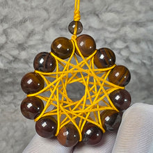 Load image into Gallery viewer, Dream Protection Crystal Grid Charm (Handwoven Sacred Geometry) – 梦境守护水晶能量网挂饰