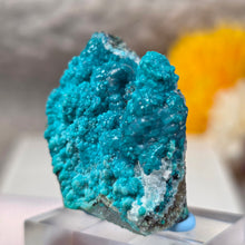 Load image into Gallery viewer, Blue Chrysocolla on Quartz Display (Peru) – 秘鲁蓝硅孔雀石共生石英摆件
