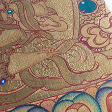 Load image into Gallery viewer, Hand-Drawn Full Gold Manjushri Thangka – 手绘全金文殊菩萨唐卡