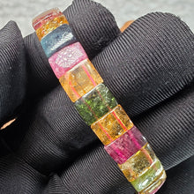 Load image into Gallery viewer, Mixed Tourmaline Flat Bracelet – Balance, Protection & Vital Energy