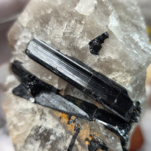 Load image into Gallery viewer, Raw Black Tourmaline in Quartz Specimen Display – 黑碧玺共生石英原矿摆件