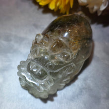 Load image into Gallery viewer, Green Phantom Dragon Turtle Carving Display – 绿幽灵龙龟摆件