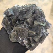 Load image into Gallery viewer, Colour-Changing Fluorite with Pyrite (Nigeria) – 尼日利亚变色萤石共生黄铁矿