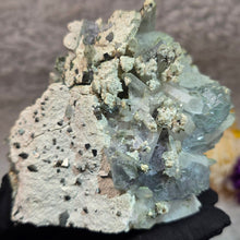 Load image into Gallery viewer, Fluorite on Quartz with Arsenopyrite & Dolomite Specimen (Yaogangxian Mine, Hunan, China) – 湖南瑶岗仙矿萤石共生石英毒砂方解石白云石矿物标本