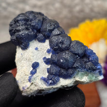 Load image into Gallery viewer, Blue Fluorite on Quartz Specimen (Inner Mongolia) – 内蒙古蓝萤石共生石英矿物标本