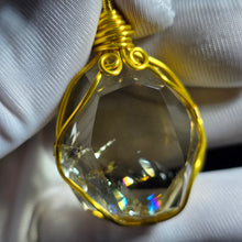 Load image into Gallery viewer, Citrine Azeztulite Wire Wrapped Pendant – 天然黄阿赛斯特莱特水晶绕线吊坠