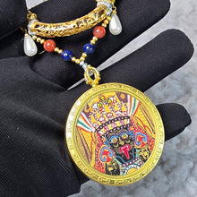 Load image into Gallery viewer, Hand-drawn Thangka Pendant with Necklace – Zashi Lhamo / 扎基拉姆