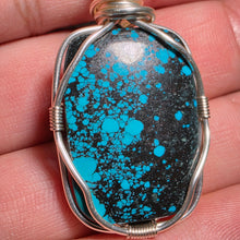 Load image into Gallery viewer, Natural Turquoise In-House Wire Wrapped Pendant – Protection, Balance & Timeless Craft