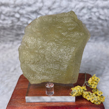 Load image into Gallery viewer, Libyan Desert Glass Tektite Display – 利比亚沙漠玻璃陨石摆件