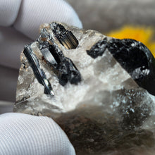 Load image into Gallery viewer, Raw Black Tourmaline in Quartz Specimen Display – 黑碧玺共生石英原矿摆件
