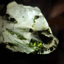 Load image into Gallery viewer, Green Tourmaline in Quartz Display – 绿碧玺共生石英矿物摆件