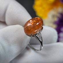 Load image into Gallery viewer, Strawberry Sunstone Ring (Adjustable) – 草莓太阳石可调节戒指